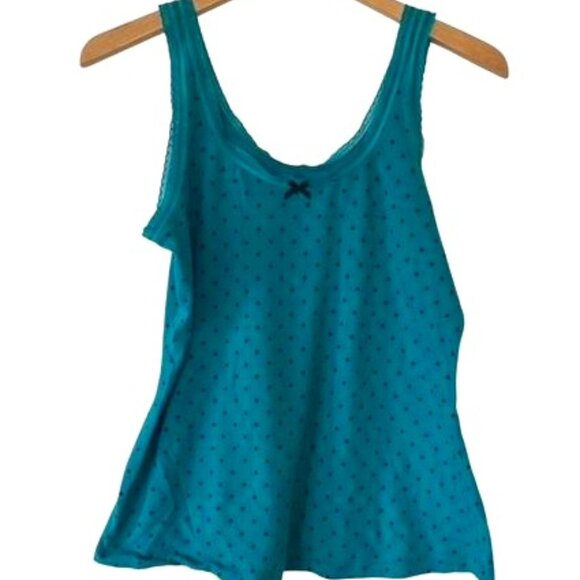 Cute Polka Dot and Lace Tank Top - Picture 1 of 2